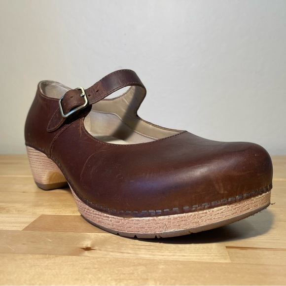 Dansko LILAH Brown Oiled Pull Up Mary Janes - Picture 2 of 12